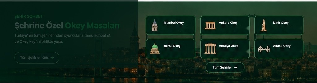Şehir okey masaları